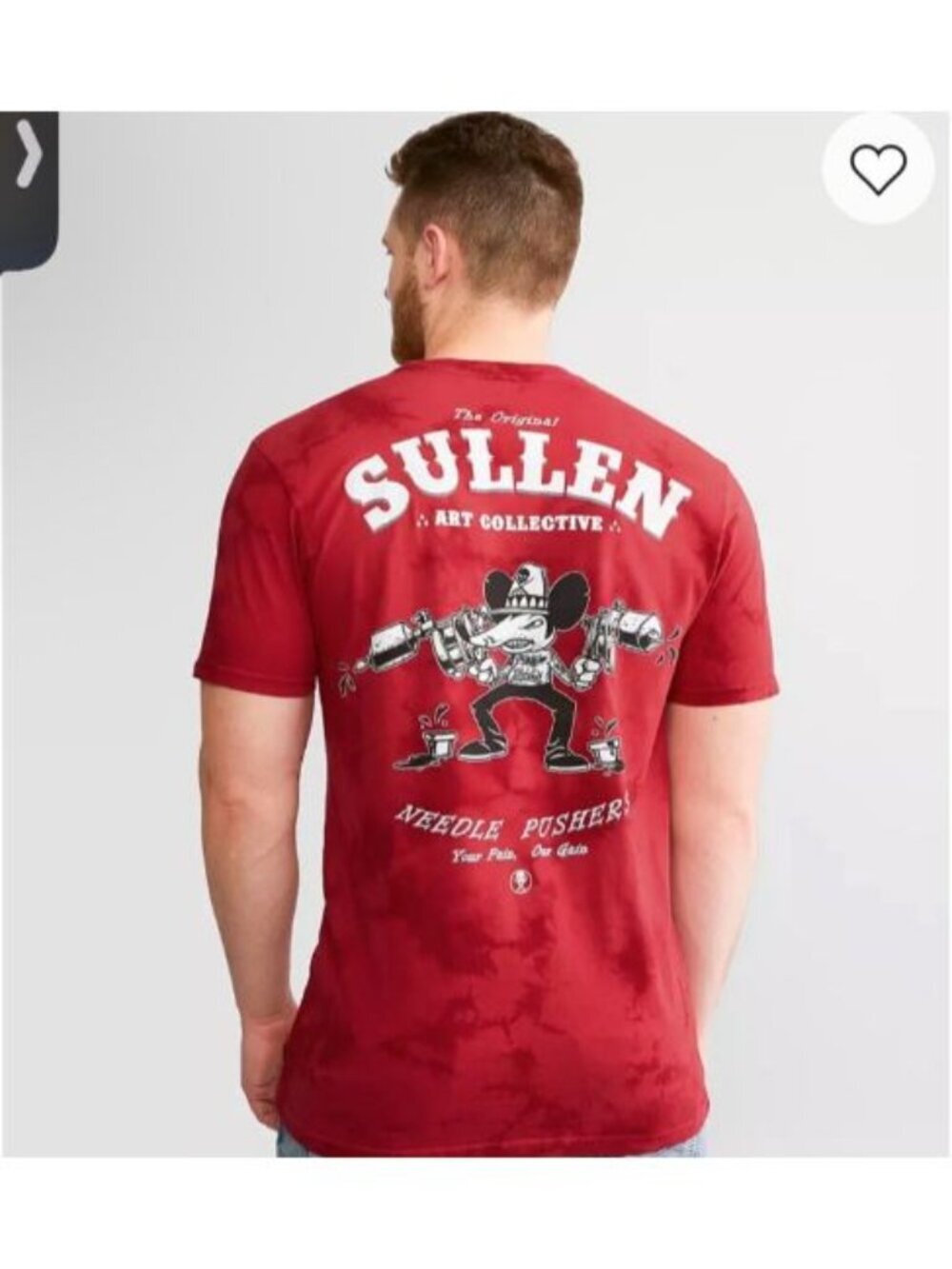 Sullen Gun Slinger T shirt Sz L Art Collective Graphic Tagless Front Logo Buckle